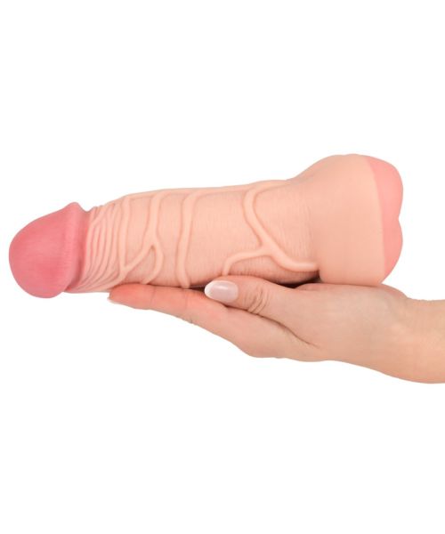 Насадка+мастурбатор - Nature Skin 2in1 Extension+Masturbator (+8 см)