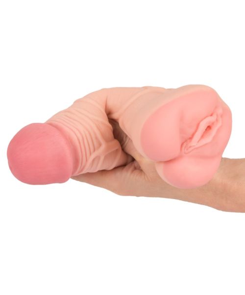 Насадка+мастурбатор - Nature Skin 2in1 Extension+Masturbator (+8 см)