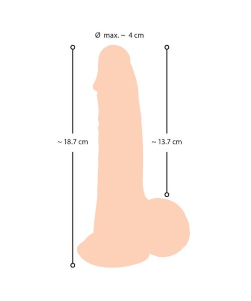 Фалоімітатор - Nature Skin Dildo With Movable Skin, 19 см