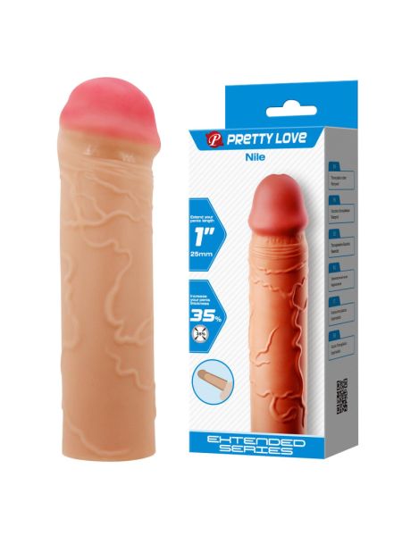 Насадка на член - Pretty Love Nile Penis Extender +1" Flesh