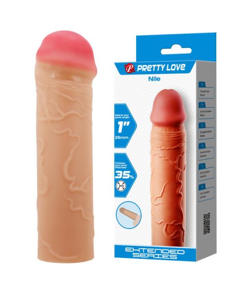 Насадка на член - Pretty Love Nile Penis Extender +1" Flesh