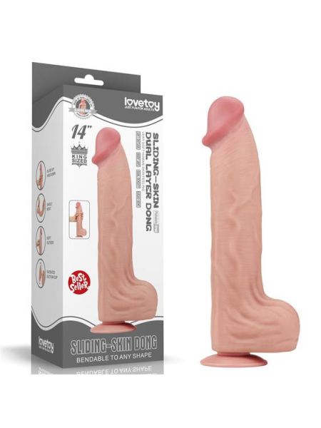 Фалоімітатор - Sliding-Skin Dual Layer Dong 14" Flesh