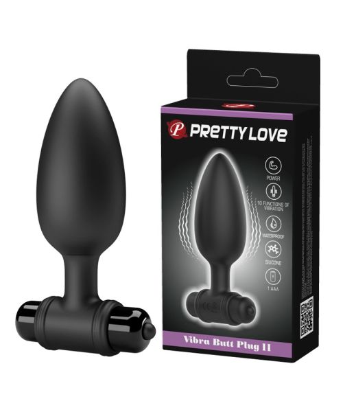 Анальна пробка - Pretty Love Vibra Butt Plug II Black