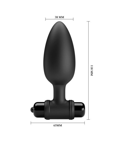 Анальна пробка - Pretty Love Vibra Butt Plug II Black