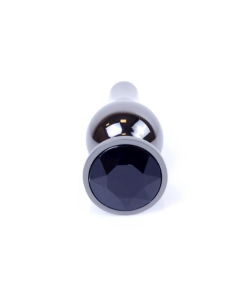 Анальна пробка - Jewellery Dark Silver BUTT PLUG- Black