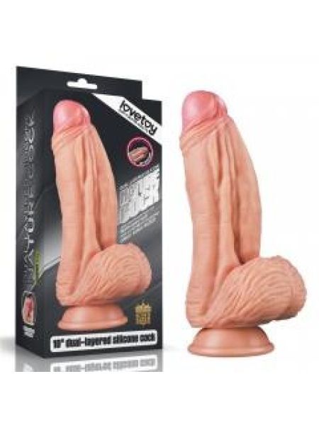 Фалоімітатор - Dual-Layered Silicone Cock 10" Flesh #2