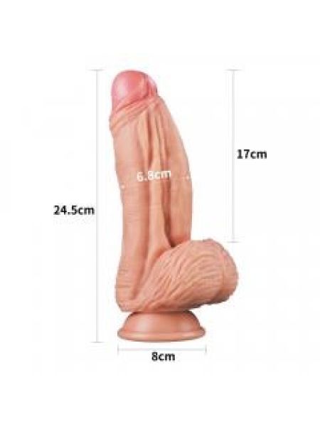 Фалоімітатор - Dual-Layered Silicone Cock 10" Flesh #2