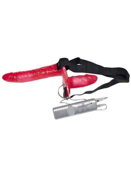 Страпон - Bad Kitty Vibrating Strap-On Duo