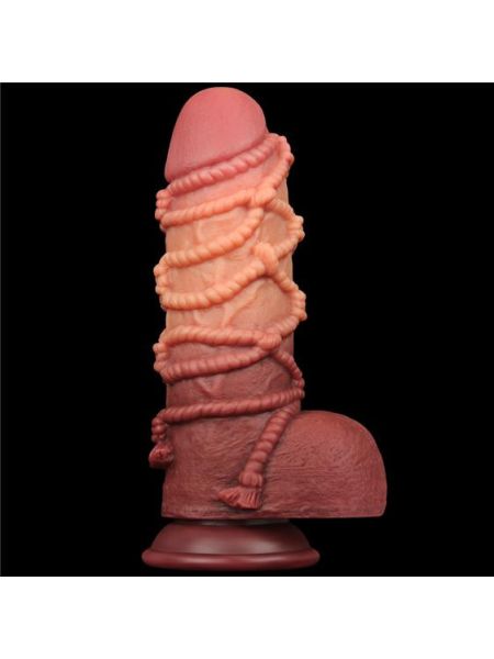 Фалоімітатор - Dual-Layered Silicone Cock With Rope 9.5" Flesh #2