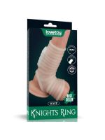 Насадка на член - Vibrating Wave Knights Ring With Scrotum Sleeve White