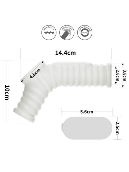 Насадка на член - Vibrating Wave Knights Ring With Scrotum Sleeve White