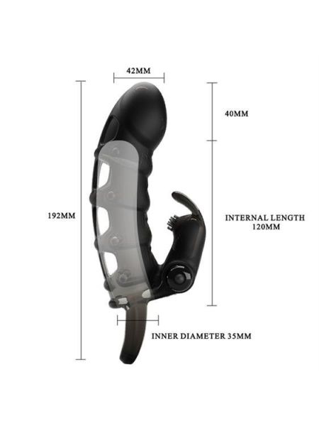 Насадка на член - Pretty Love Cuper Vibrating Penis Sleeve Black