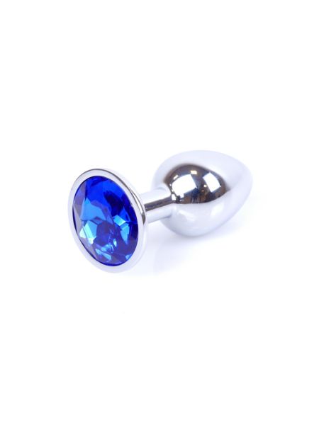 Анальна пробка - Jewellery Silver Plug Dark Blue