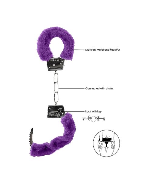Наручники - Ouch! Beginner's Handcuffs Furry Purple
