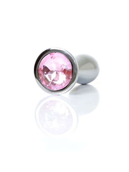 Анальна пробка - Jewellery Silver Plug M Pink