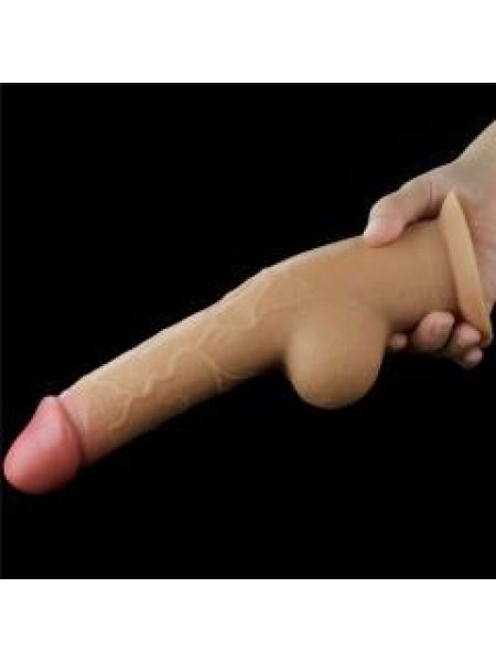 Фалоімітатор - Dual-Layered Handle Cock 9.5" Flesh