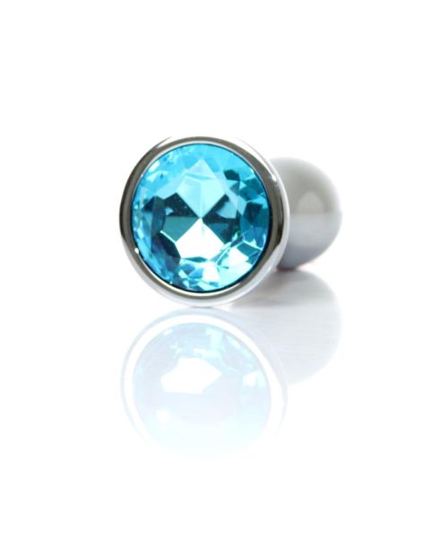 Анальна пробка - Jewellery Silver Plug Light Blue L