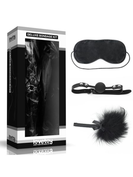 Набір БДСМ - Deluxe Bondage Kit (маска, кляп, пір'їнка)