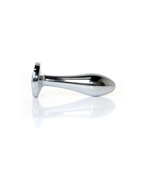 Анальна пробка - Jewellery Silver Plug Clear S