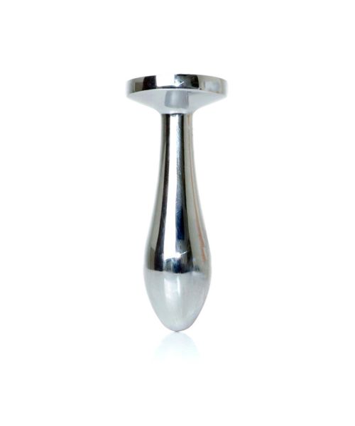 Анальна пробка - Jewellery Silver Plug Clear S