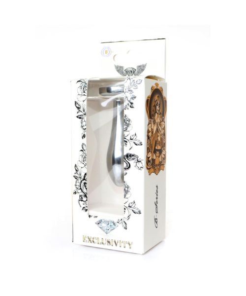Анальна пробка - Jewellery Silver Plug Clear S