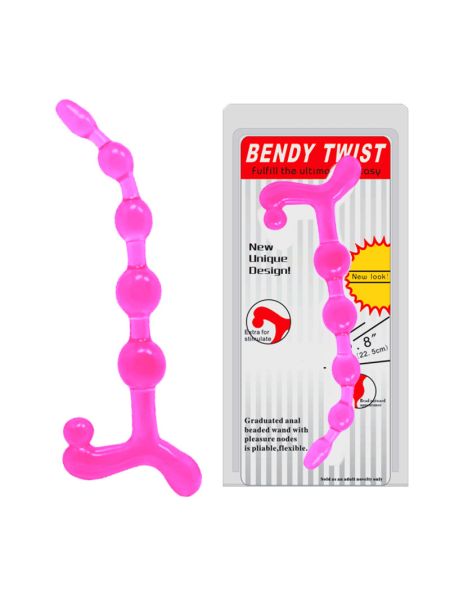 Анальний стимулятор - Bendy Twist 8" Pink