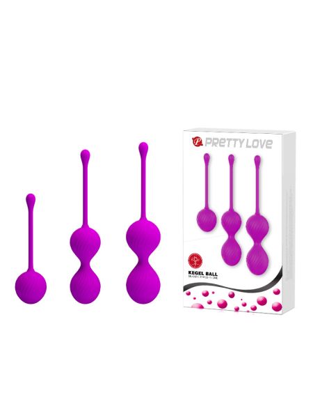 Вагінальні кульки - Pretty Love Kegel Balls Set Pink, 3 шт.