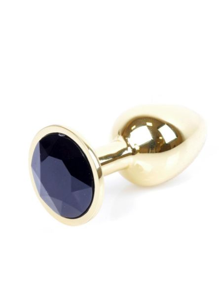 Анальна пробка - Jewellery Gold Plug Black