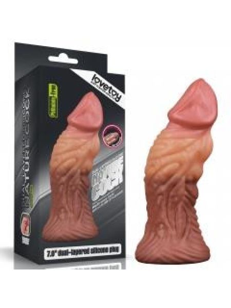 Фалоімітатор - Dual-Layered Silicone Plug 7" Brown