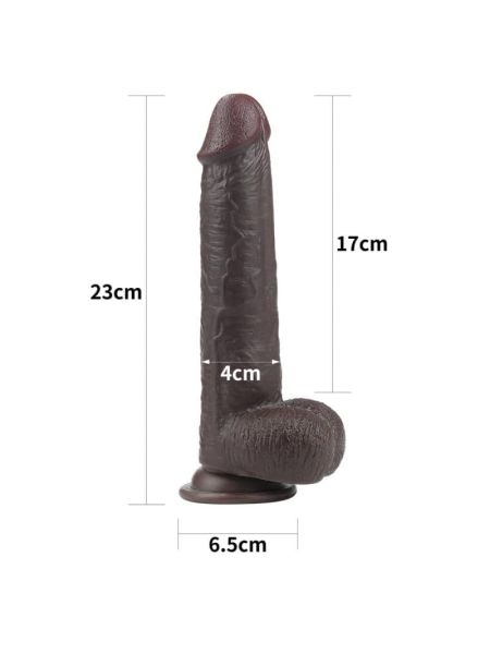 Фалоімітатор - Sliding-Skin Dual Layer Dong 9" Black