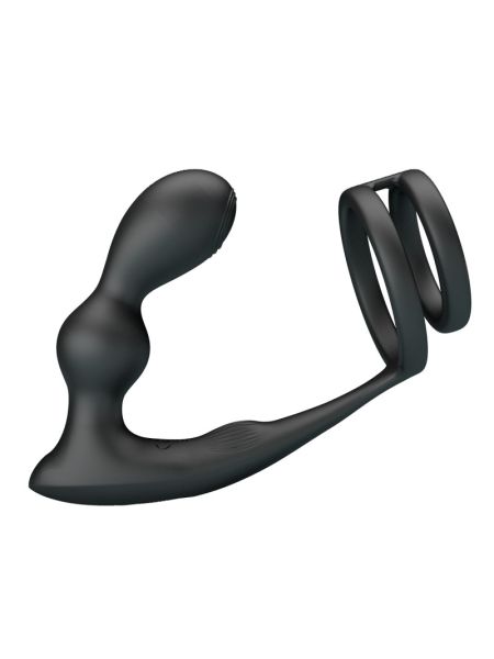 Анальна пробка з ерекційним кільцем - Mr Play Remote Control Vibrating Prostate Massager