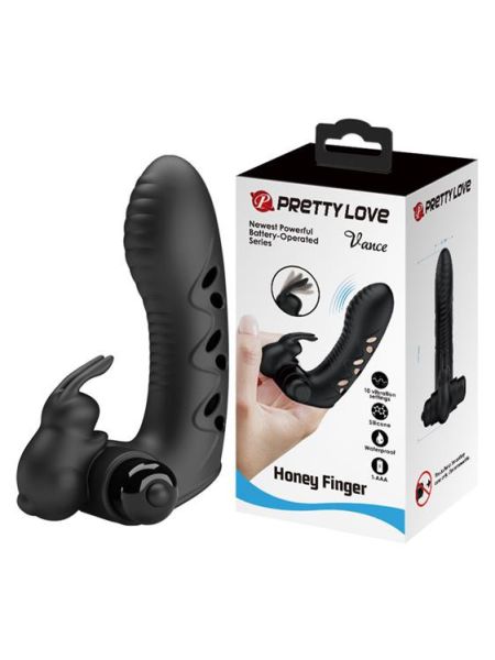 Насадка на палець - Pretty Love Vance Honey Finger Vibrator Black
