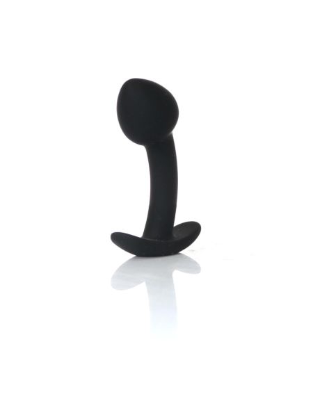 Анальна пробка - Silicone Black Curved Plug S