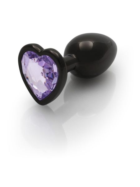 Анальна пробка - Ouch! Metal Butt Plug Small Gunmetal/Amethyst Purple