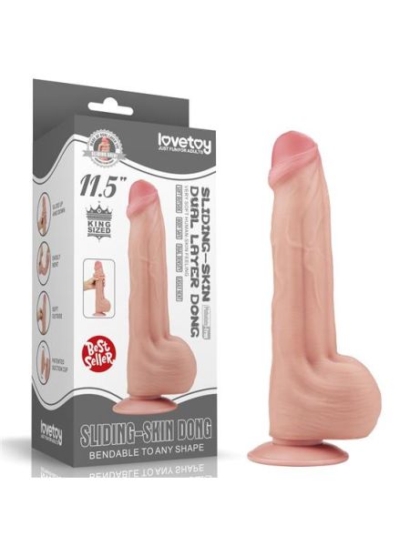 Фалоімітатор - Sliding-Skin Dual Layer Dong 11.5" Flesh