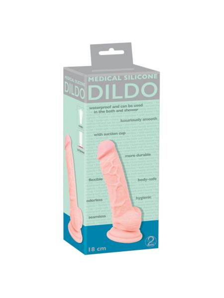 Фалоімітатор - Medical Silicone Dildo, 18 см