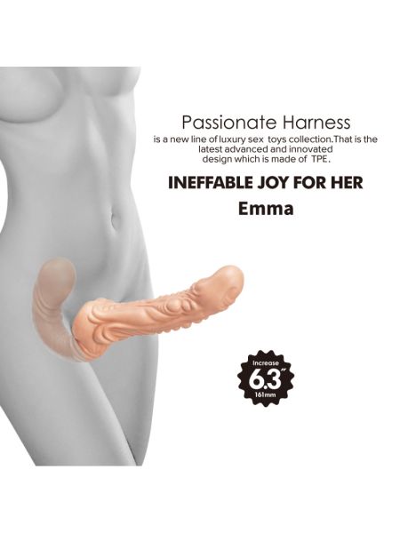 Безремінний страпон - Ultra Passionate Harness Emma 6.3"
