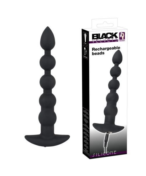 Анальний стимулятор - Black Velvets Rechargeable Beads