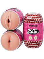 Мастурбатор - Slider Double-Ended Masturbator Ass and Vagina Flesh (пошкоджена захисна плівка)