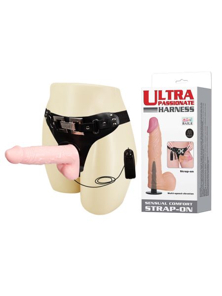 Страпон - Ultra Passionate Harness Vibrating, 16.5 см