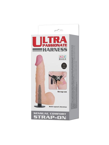 Страпон - Ultra Passionate Harness Vibrating, 16.5 см