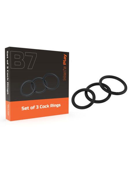 Ерекційні кільця - Erospace Men’s Play Set Of 3 Cock Rings B7