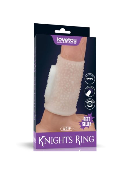 Насадка на член - Vibrating Drip Knights Ring White