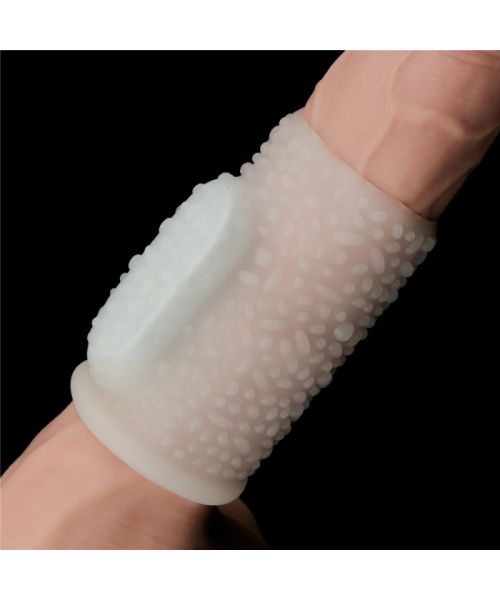 Насадка на член - Vibrating Drip Knights Ring White