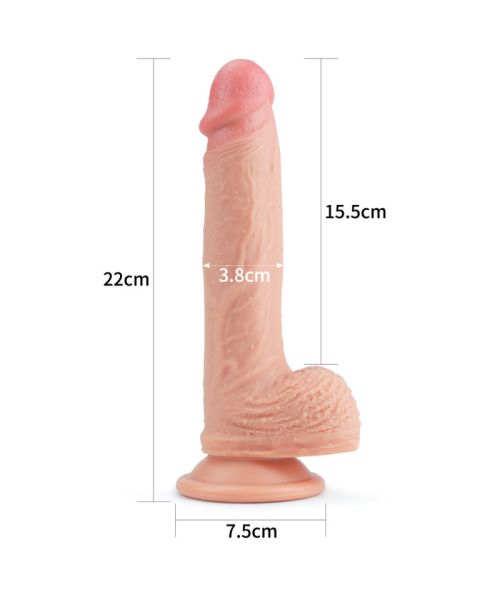 Фалоімітатор - Dual-Layered Silicone Cock 8.5" Flesh