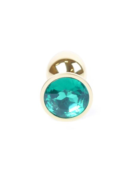 Анальна пробка - Jewellery Gold Plug Green