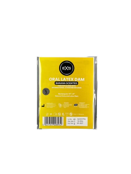 Латексна серветка для орального сексу - EXS Oral Latex Dam Banana Scented