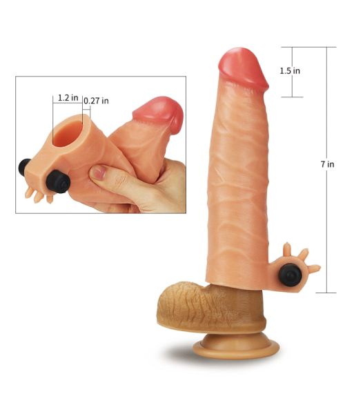 Вібронасадка на член - Revolutionary Silicone Nature Extender Add 1.5" Flesh