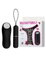 Трусики з вібропулею - Wild Butterfly Black