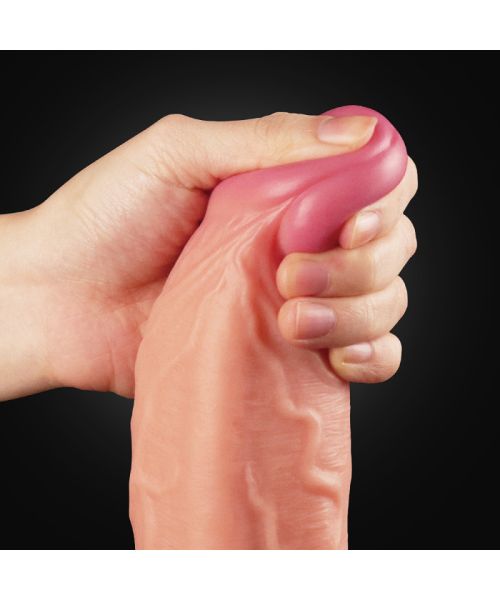 Фалоімітатор - Dual-Layered Silicone Cock 10" Flesh #1